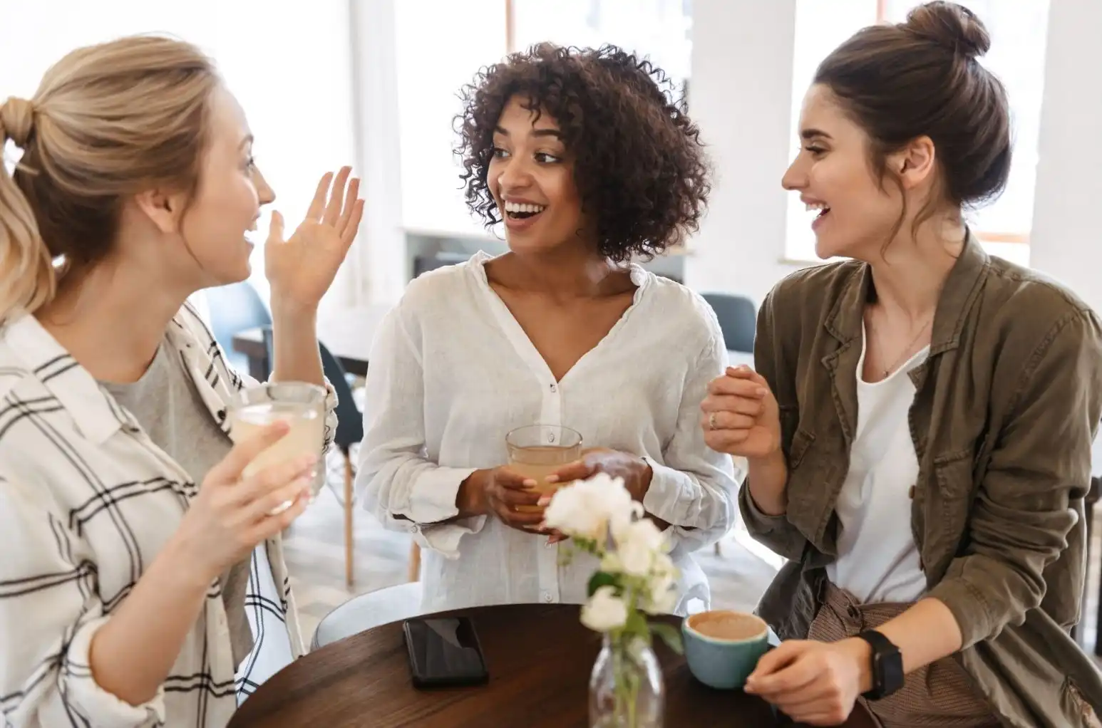 Women supporting each other in community